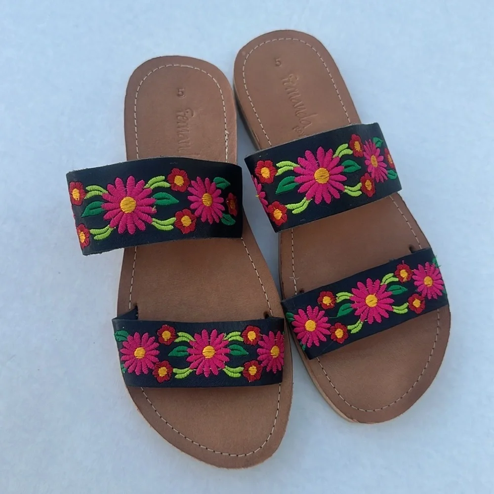 New HECHO EN MÉXICO Sandals SZ 8 - Picture 5 of 6